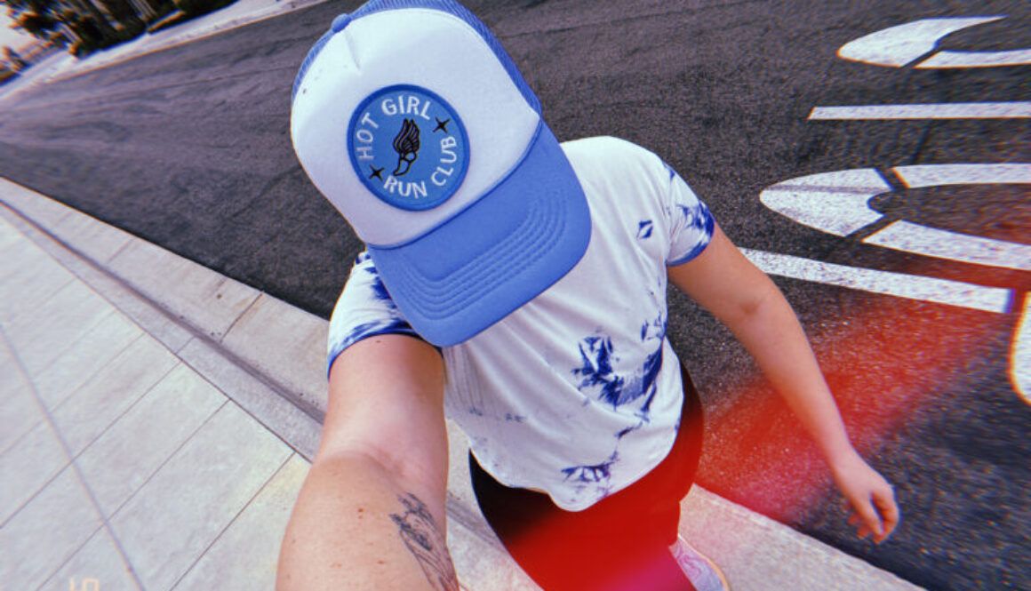 hot girl run club hat, cute running outfit