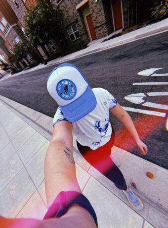 hot girl run club hat, cute running outfit